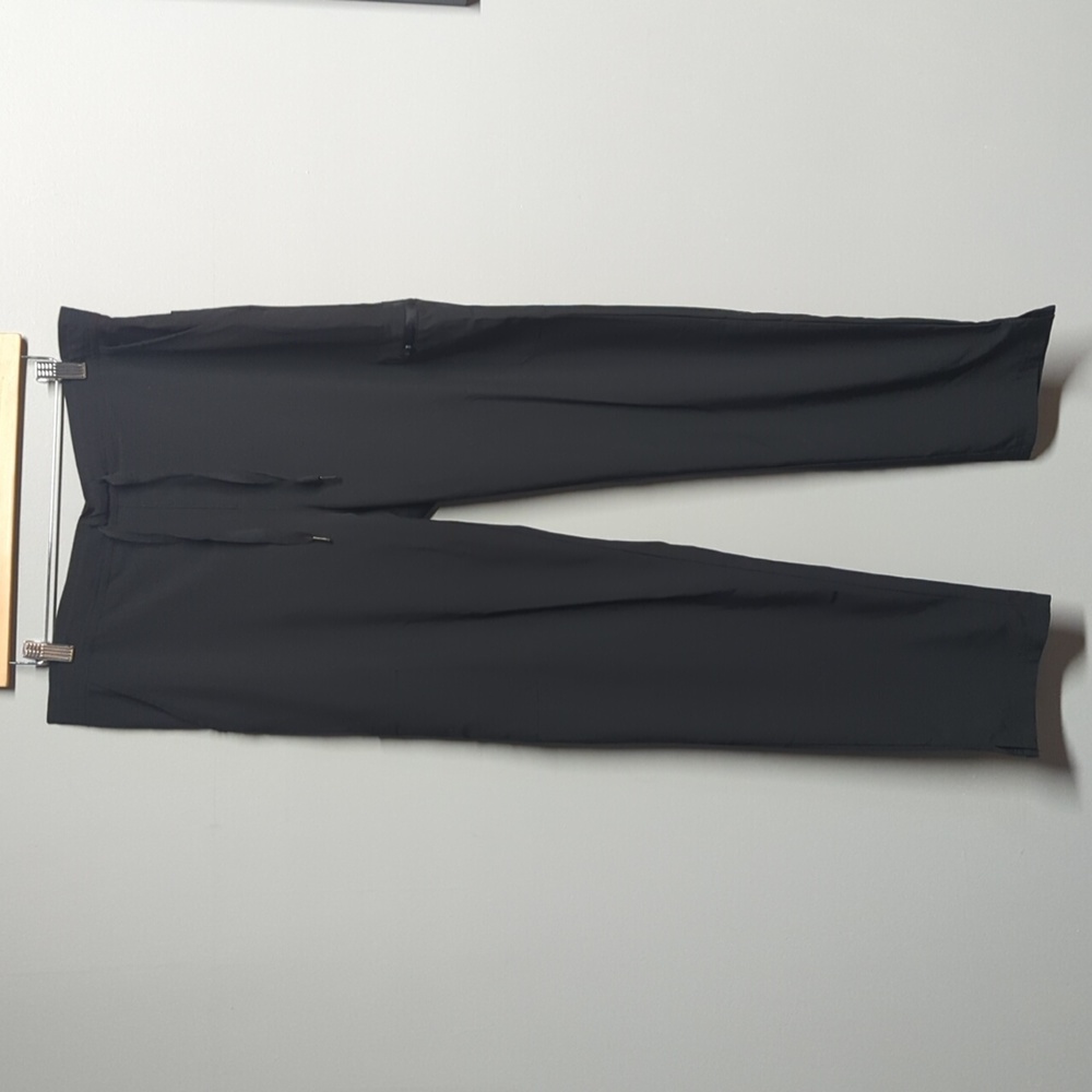 Adar straight leg black scrub pant Large